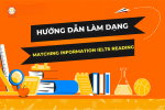 HƯỚNG DẪN LÀM DẠNG BÀI MATCHING INFORMATION IELTS READING HIỆU QUẢ